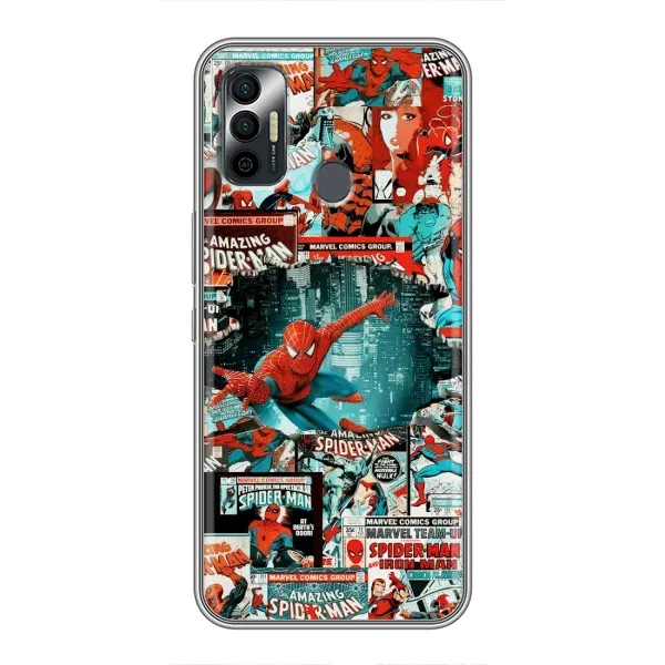 Чехол с рисунком «Комиксы Человек Паук» для TECNO Spark 7P Чехол с рисунком «Комиксы Человек Паук» для TECNO Spark 7P