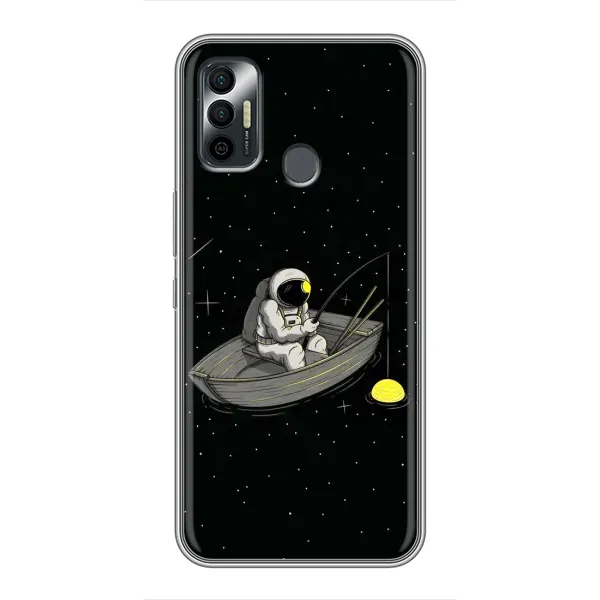 Чехол с рисунком «Космонавт на рыбалке» для TECNO Spark 7P Чехол с рисунком «Космонавт на рыбалке» для TECNO Spark 7P