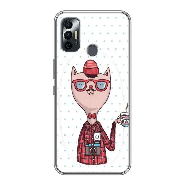 Чехол с рисунком «Кот аристократ» для TECNO Spark 7P Чехол с рисунком «Кот аристократ» для TECNO Spark 7P