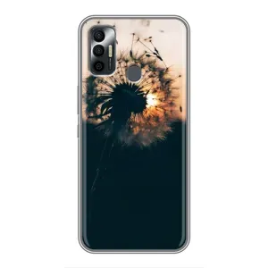 Силиконовый Чехол с одуванчиками на TECNO Spark 7P (Красивый одуванчик)