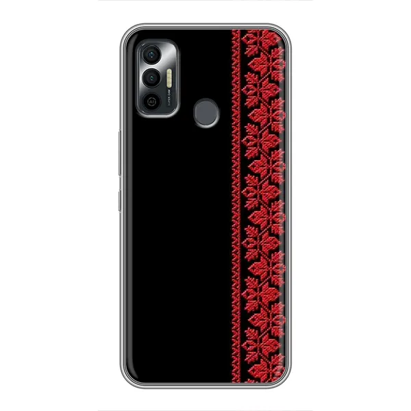 Чехол с рисунком «Красная Вышиванка» для TECNO Spark 7P Чехол с рисунком «Красная Вышиванка» для TECNO Spark 7P