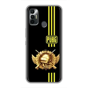 Чехол (TPU) с картинкой "Лого Пабг" на Техно Спарк 7р (Лого PUPG)