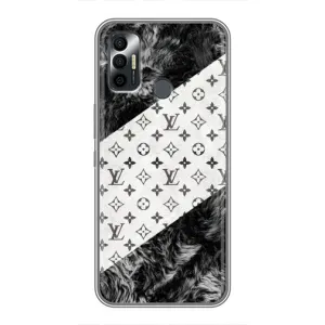 Чохол Стиль Louis Vuitton на TECNO Spark 7P (LV на білому)