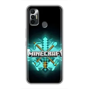 Чехол майнкрафт для TECNO Spark 7P (MineCraft 2)