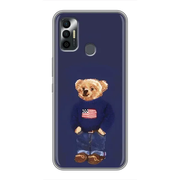 Чехол с рисунком «Мишка USA» для TECNO Spark 7P Чехол с рисунком «Мишка USA» для TECNO Spark 7P