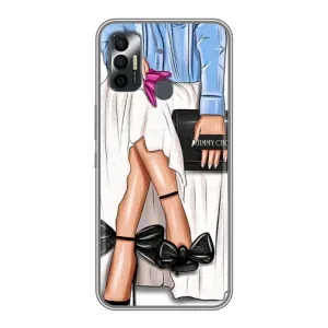 Силіконовый Чохол на TECNO Spark 7P з картинкой Модных девушек (Мода)