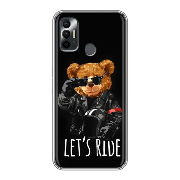 Чехол с рисунком «Модный Мишка» для TECNO Spark 7P Чехол с рисунком «Модный Мишка» для TECNO Spark 7P