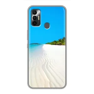 Летний Чехол на TECNO Spark 7P (Море песок)