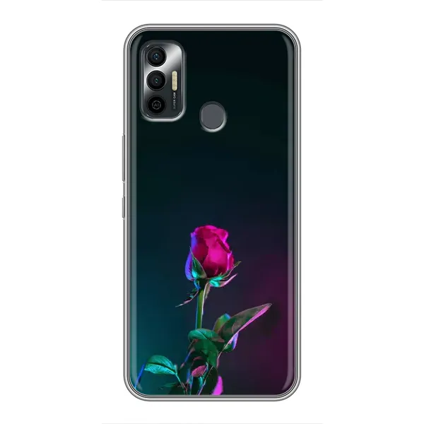 Чехол с рисунком «Ночная роза» для TECNO Spark 7P
