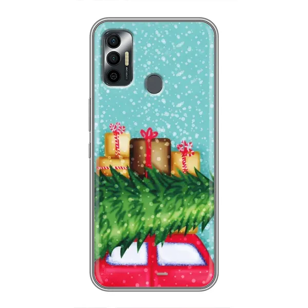 Чехол с рисунком «Новогодние подарки» для TECNO Spark 7P Чехол с рисунком «Новогодние подарки» для TECNO Spark 7P