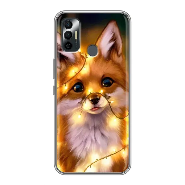 Чехол с рисунком «Новогодний лисенок» для TECNO Spark 7P Чехол с рисунком «Новогодний лисенок» для TECNO Spark 7P