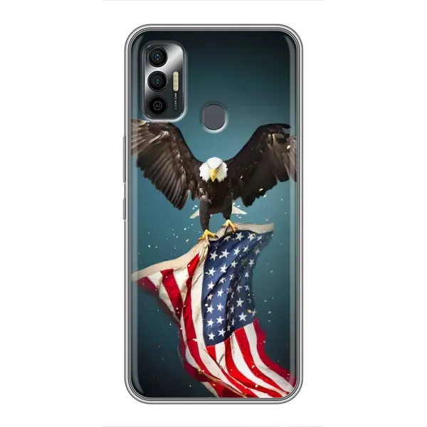 Чехол с рисунком «Орел и флаг» для TECNO Spark 7P Чехол с рисунком «Орел и флаг» для TECNO Spark 7P
