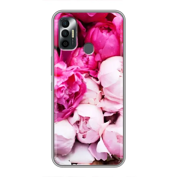 Чехол с рисунком «Пионы» для TECNO Spark 7P Чехол с рисунком «Пионы» для TECNO Spark 7P