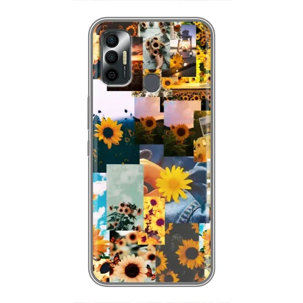 Чехол с рисунком «Подсолнуховый дизайн» для TECNO Spark 7P Чехол с рисунком «Подсолнуховый дизайн» для TECNO Spark 7P