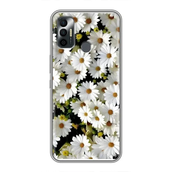 Чехол с рисунком «Рамка в ромашках» для TECNO Spark 7P Чехол с рисунком «Рамка в ромашках» для TECNO Spark 7P