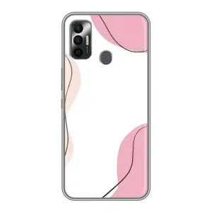 Чехол цветочный дизайн для TECNO Spark 7P (Розовый фон)