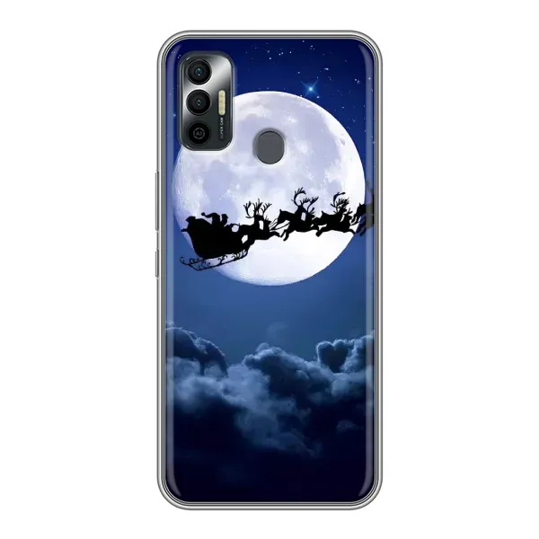 Чехол с рисунком «Санта - луна» для TECNO Spark 7P Чехол с рисунком «Санта - луна» для TECNO Spark 7P