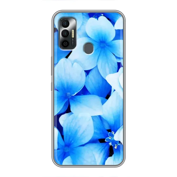 Чехол с рисунком «Синие цветы» для TECNO Spark 7P Чехол с рисунком «Синие цветы» для TECNO Spark 7P