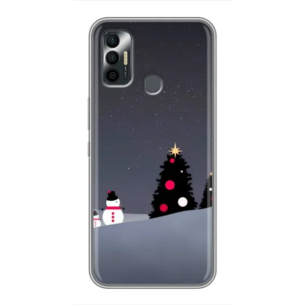 Чехол с рисунком «Снеговички» для TECNO Spark 7P Чехол с рисунком «Снеговички» для TECNO Spark 7P
