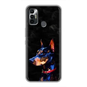 Бампер для TECNO Spark 7P з картинкою "Песики" (Собака Мопсік)