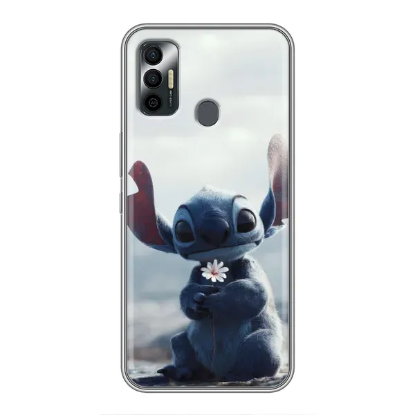Чехол с рисунком «Стич с цветочком» для TECNO Spark 7P Чехол с рисунком «Стич с цветочком» для TECNO Spark 7P