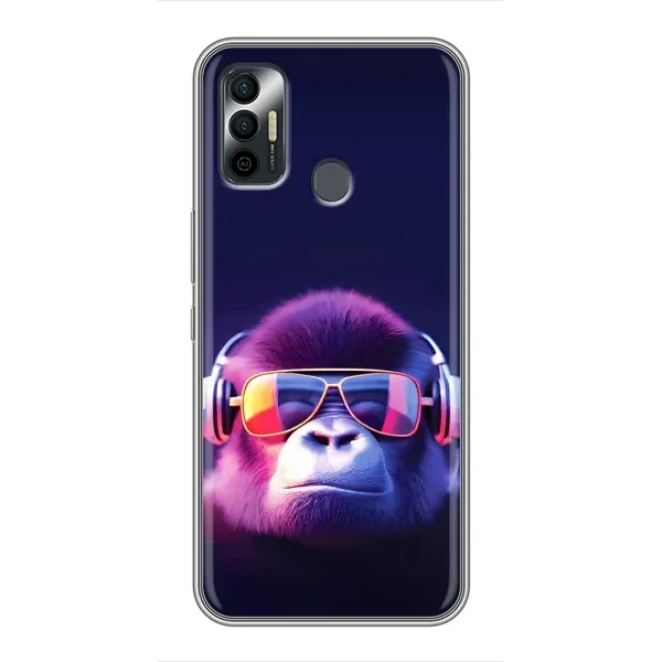 Чехол с рисунком «Стильная обезьяна» для TECNO Spark 7P