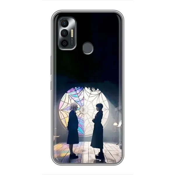 Чехол с рисунком «Уэнсдей и Энди» для TECNO Spark 7P