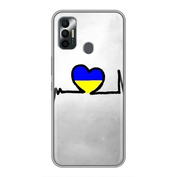 Чехол с рисунком «Украинская кардиограмма» для TECNO Spark 7P Чехол с рисунком «Украинская кардиограмма» для TECNO Spark 7P