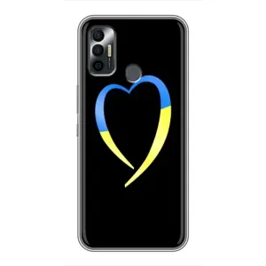 Силиконовый Чехол на TECNO Spark 7P (Я-Украина) (Украинское сердце)