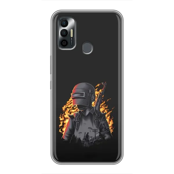 Чехол с рисунком «В огне» для TECNO Spark 7P Чехол с рисунком «В огне» для TECNO Spark 7P