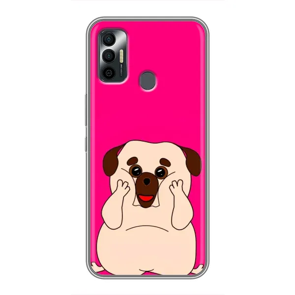 Чехол с рисунком «Веселый Мопсик» для TECNO Spark 7P Чехол с рисунком «Веселый Мопсик» для TECNO Spark 7P