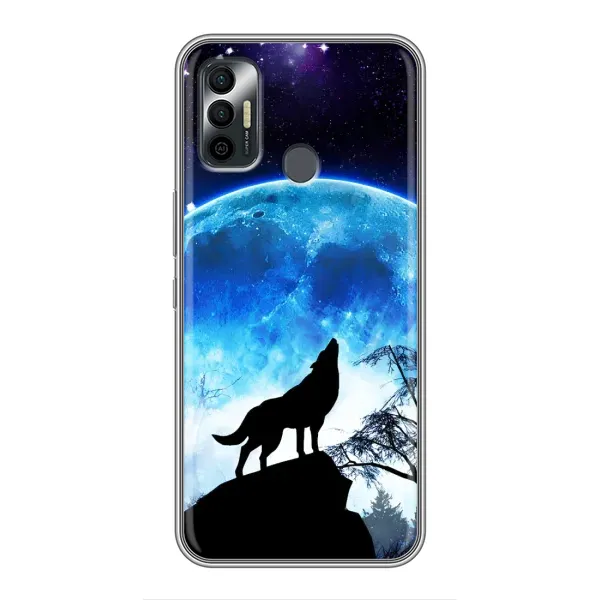 Чехол с рисунком «Воет на луну» для TECNO Spark 7P Чехол с рисунком «Воет на луну» для TECNO Spark 7P
