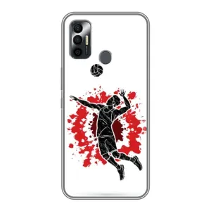 Чохли з прінтом Спортивна тематика для TECNO Spark 7P (Волейболіст)