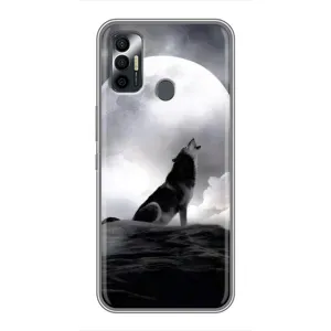 Чохол з Вовком на TECNO Spark 7P (Вовк і місяць)
