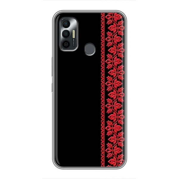 Чехол с рисунком «Вышиванка на черном» для TECNO Spark 7P Чехол с рисунком «Вышиванка на черном» для TECNO Spark 7P