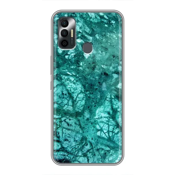 Чехол с рисунком «Зеленый мрамор» для TECNO Spark 7P Чехол с рисунком «Зеленый мрамор» для TECNO Spark 7P