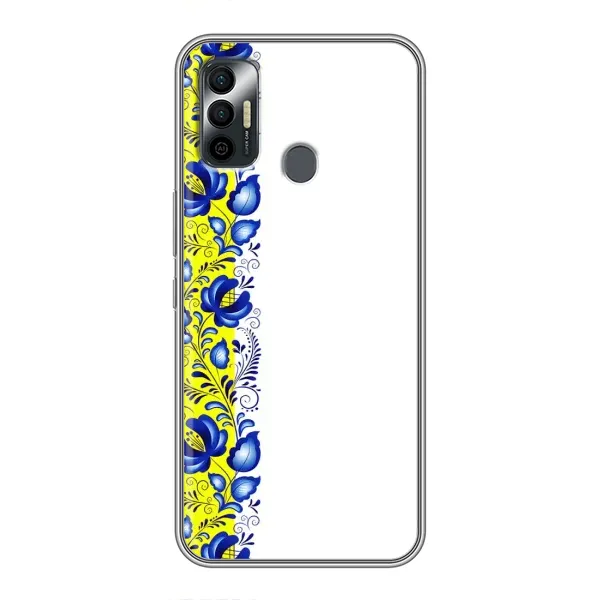 Чехол с рисунком «Желто-синяя вышиванка» для TECNO Spark 7P Чехол с рисунком «Желто-синяя вышиванка» для TECNO Spark 7P