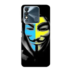 Чехол с Украинской символикой на Техно Спарк 8 (Анонимус патриот)
