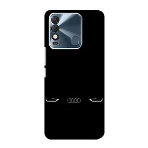 Силиконовый бампер с картинкой машины на TECNO Spark 8 (Силует Audi)