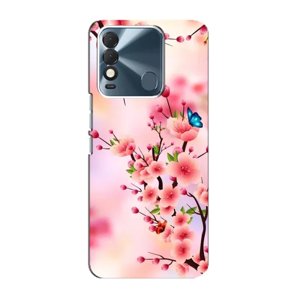 Чехол с рисунком «Бабочки на сакуре» для TECNO Spark 8 Чехол с рисунком «Бабочки на сакуре» для TECNO Spark 8