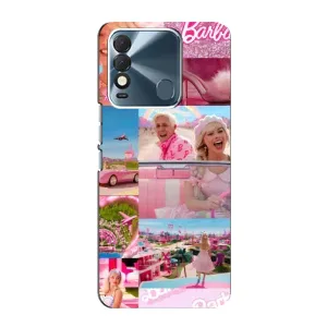 Силиконовый Чехол Барби Фильм на TECNO Spark 8 (Барби стиль)
