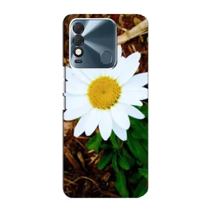 Чехол с ромашками на TECNO Spark 8 (Белая ромашка)