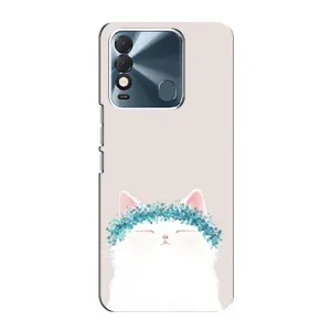 Чехол на тематику: Коты для TECNO Spark 8 (Белый котик)