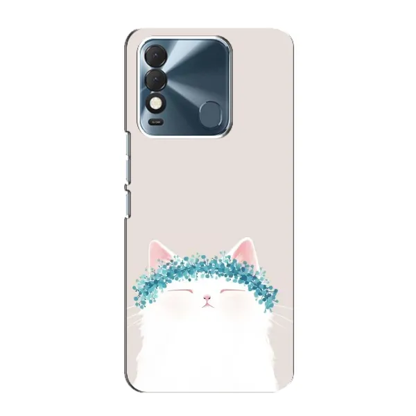 Чехол с рисунком «Белый котик» для TECNO Spark 8 Чехол с рисунком «Белый котик» для TECNO Spark 8