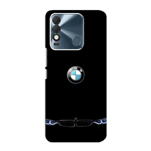 Силиконовый бампер с картинкой машины на TECNO Spark 8 (Черный BMW)