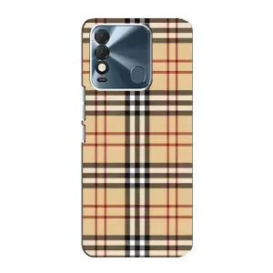 Чохол з Брендами одягу на Техно Спарк 8 (Burberry стиль)