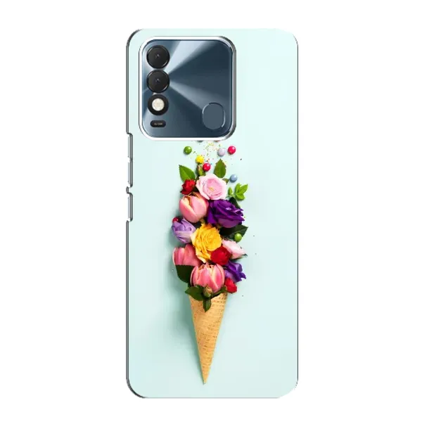 Чехол с рисунком «Цветок-мороженное» для TECNO Spark 8 Чехол с рисунком «Цветок-мороженное» для TECNO Spark 8