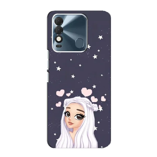 Чехол с рисунком «Девушка и сердечки» для TECNO Spark 8 Чехол с рисунком «Девушка и сердечки» для TECNO Spark 8