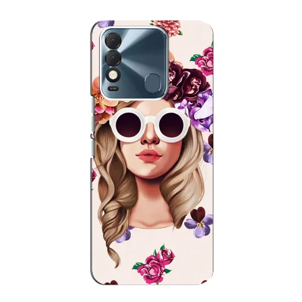 Чехол с рисунком «Девушка в очках» для TECNO Spark 8 Чехол с рисунком «Девушка в очках» для TECNO Spark 8