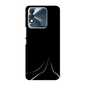 Чехол с картинками на черном фоне для TECNO Spark 8 (Дорога)